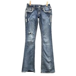 Rock Revival Natalie Bootcut Jeans Women's 28x32* Y2k Western Grunge Moto Rodeo